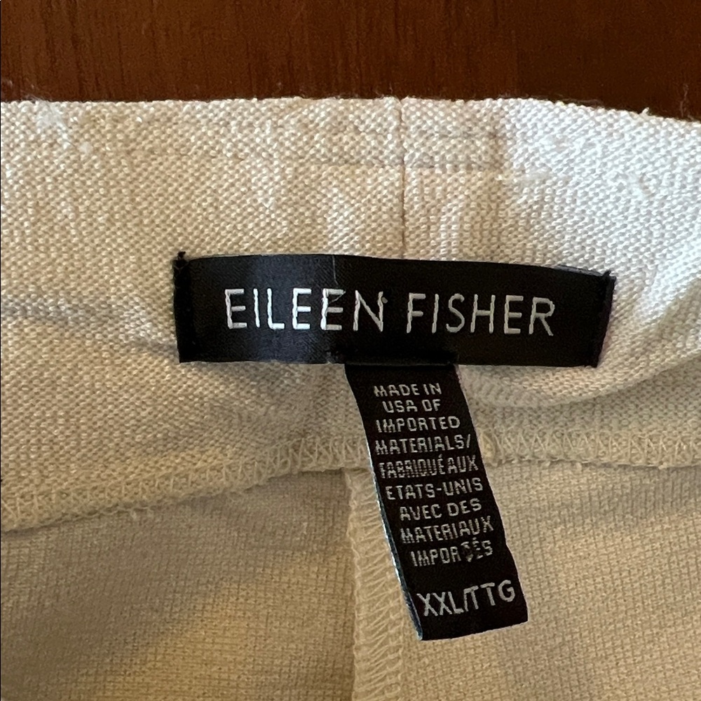 Eileen Fisher Cream Textured Pants
